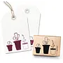 Stempel 3 bloempotten 2173