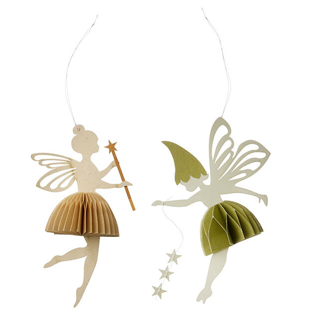 Honeycomb Fairies set van 2 - Sage