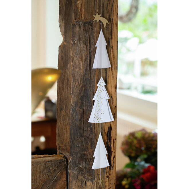 Slinger - Papieren kerstbomen