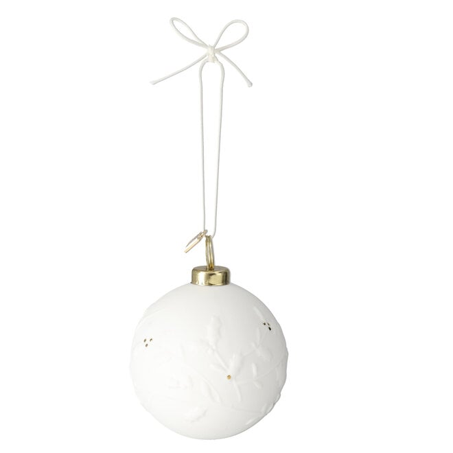 Kerstbal - Mistletoe - wit