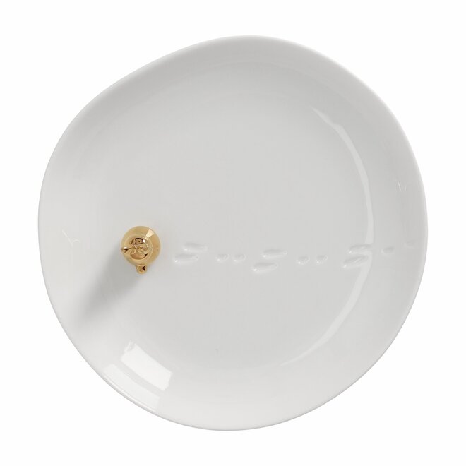 Paas schaaltje met gouden konijntje