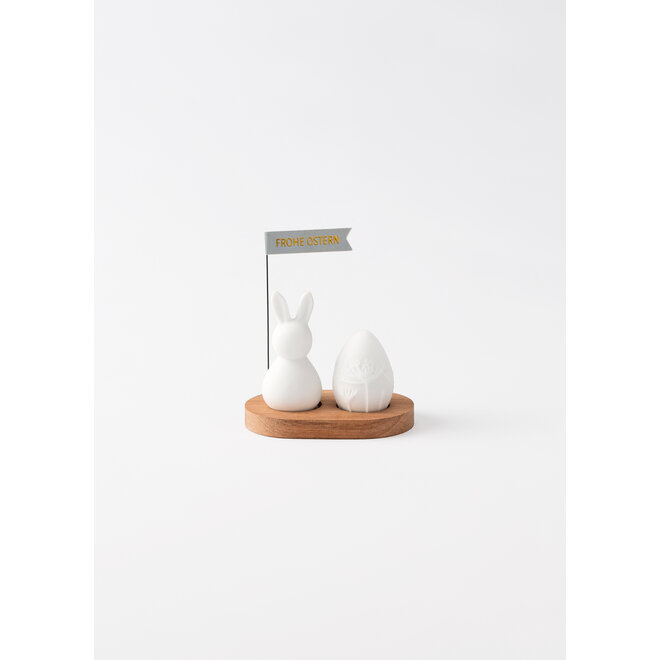 Tafeldecoratie Konijn + Paasei