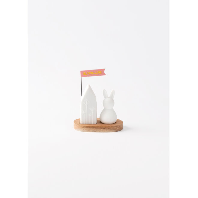 Tafeldecoratie Konijn + Huis