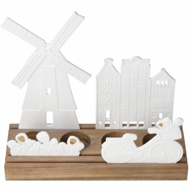 Waxinehouder - Skyline - Nederland