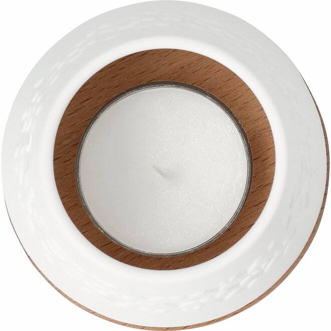 Waxinelicht Porselein/hout - Harten