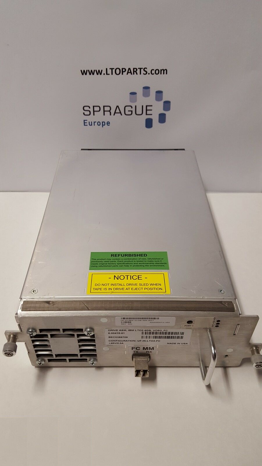 IBM IBM LTO-3 FC 4Gb DELL ML6000 RoHS // PN: 0XJ869