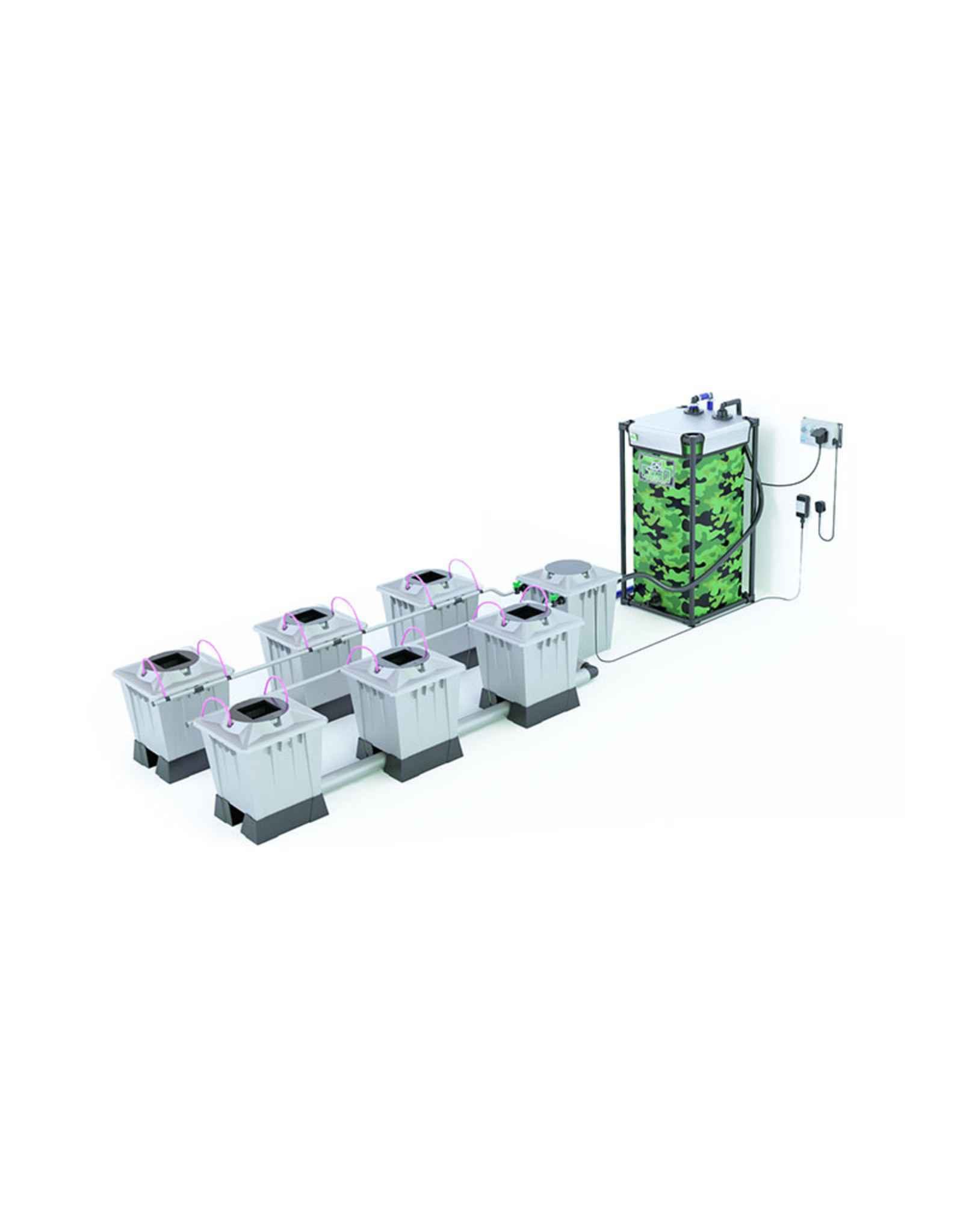 ALIEN HYDROPONICS AERO PRO SILVER SERIES 15L  6 POT SYSTEM