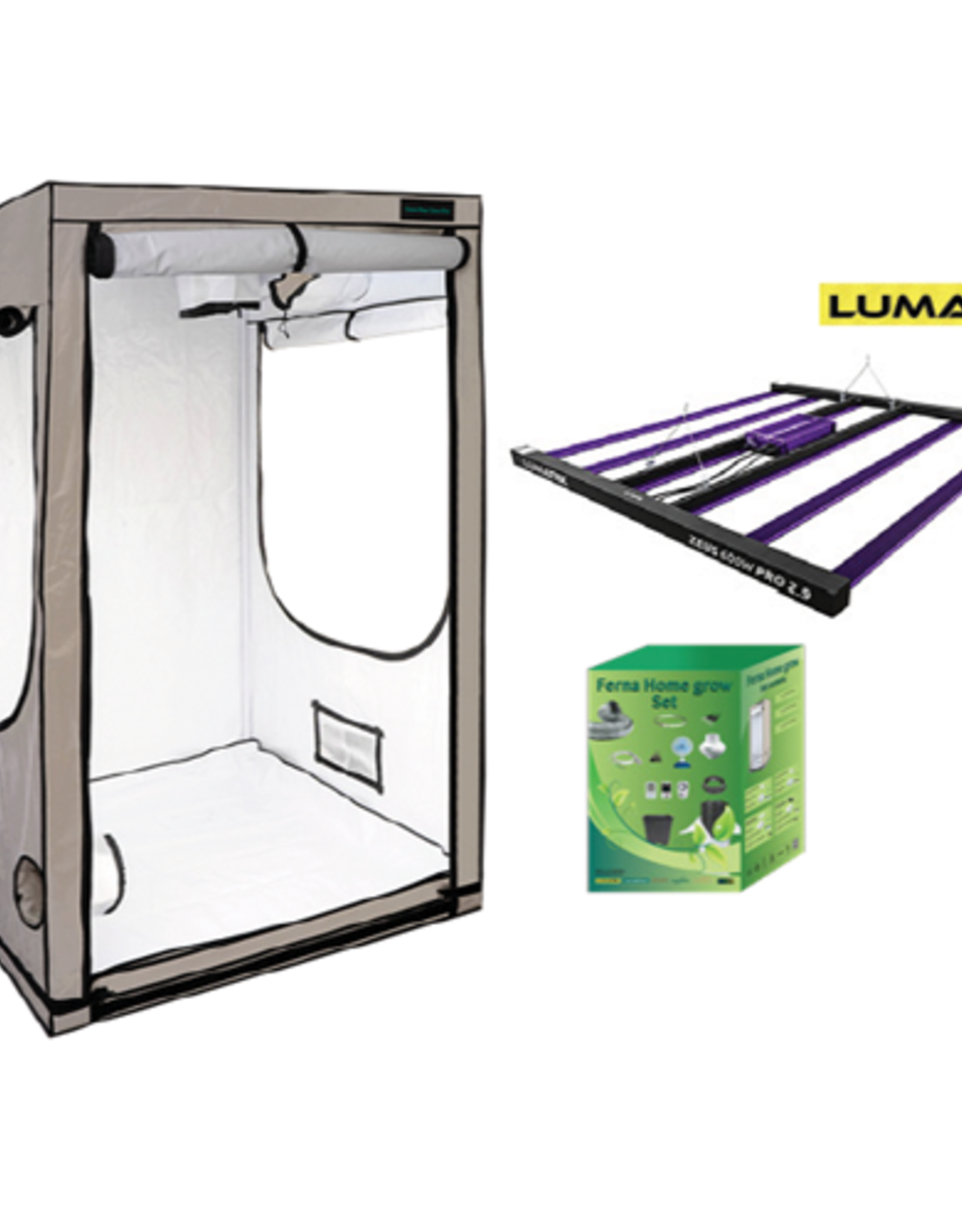 FERNA FERNA HOME GROW SET LUMATEK LED 120 X 120 X 200