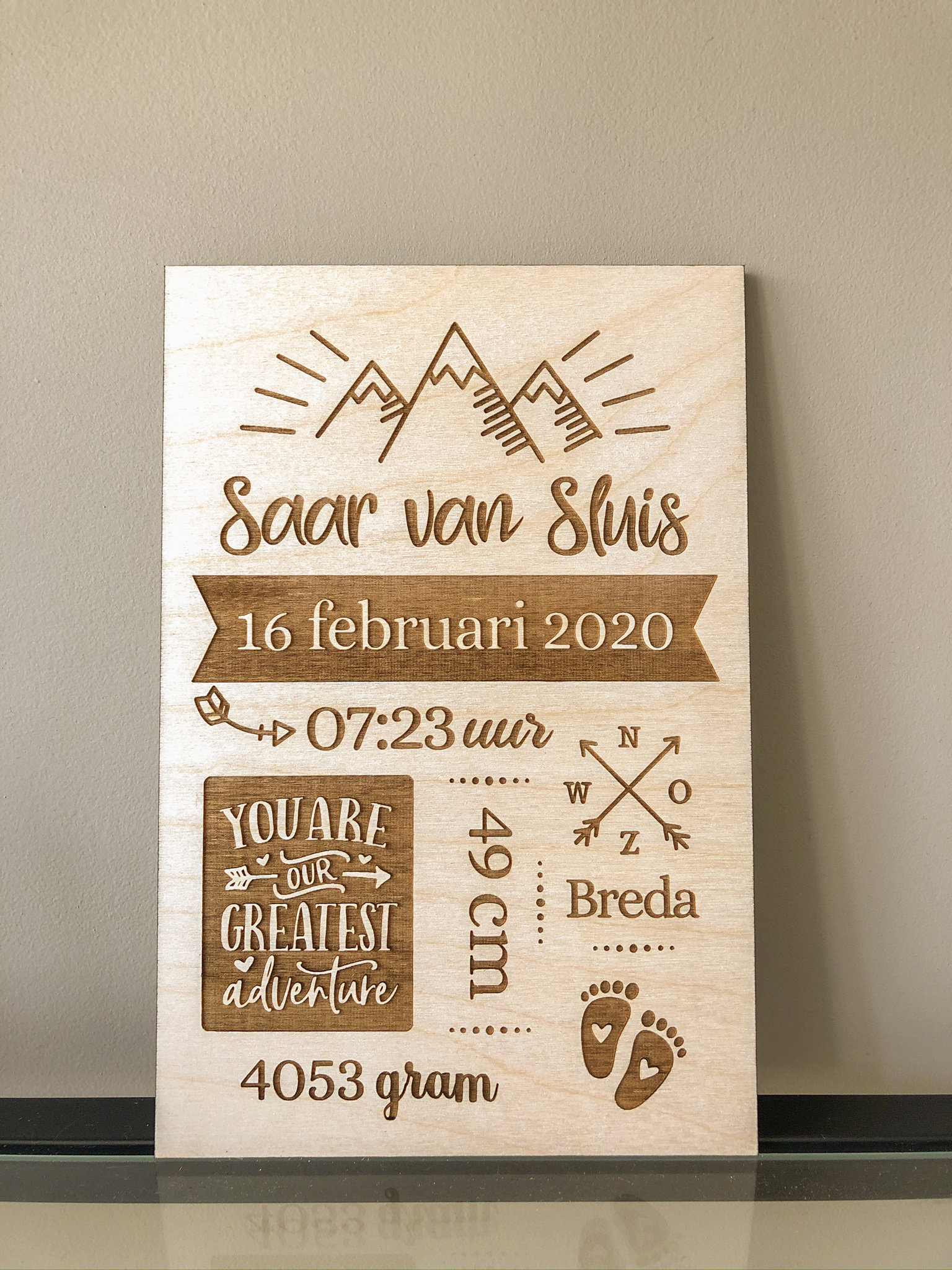 Babykamer Inspiratie - Geboorteposter Saar