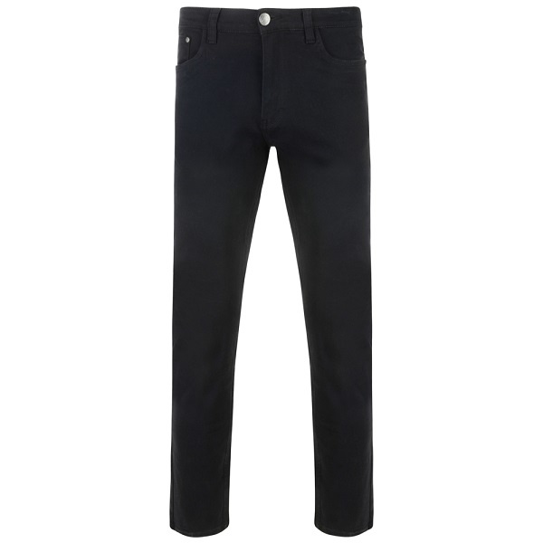 KAM Große Größen schwarze Stretch-Chino