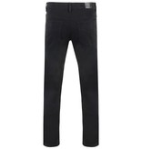 KAM Große Größen schwarze Stretch-Chino