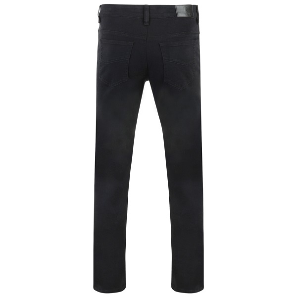 KAM Große Größen schwarze Stretch-Chino