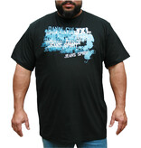 JeansXL Übergröße Schwarzes T-shirt mit Print