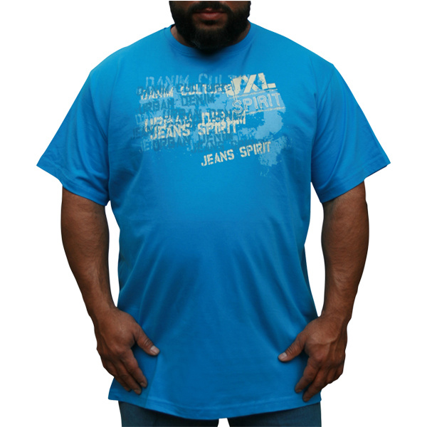 JeansXL Übergröße Blaues T-shirt mit Print