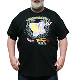 VANDAM Übergröße Schwarzes T-shirt mit Print 3XL - 8XL
