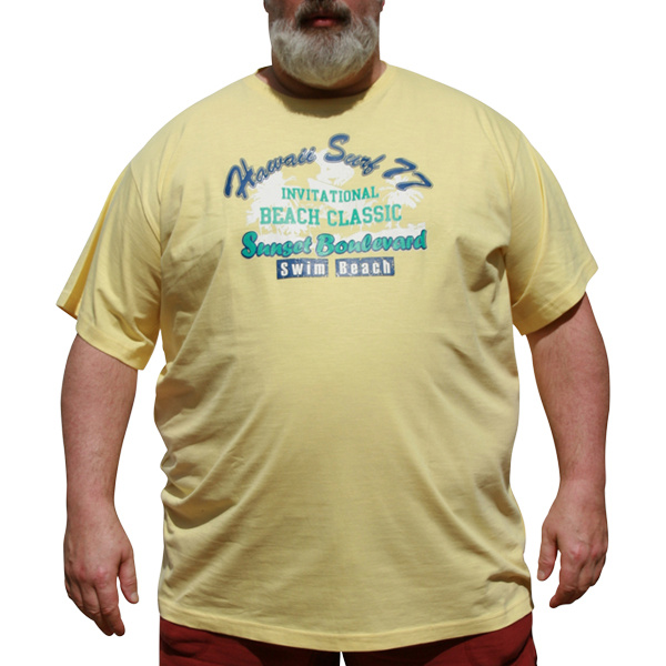 DAGIO Übergröße Gelbes T-shirt 3XL-8XL
