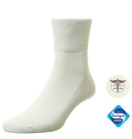 Diabetsocks Diabetes Baumwollsocken-Knöchelsocken - Weiß