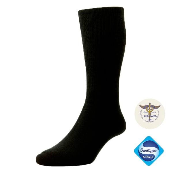 Diabetsocks Diabetes-Baumwollsocken - Schwarz