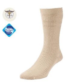 Diabetsocks Extra breite Bambussocken - Oatmeal