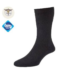 Diabetsocks Extra breite Wollsocken - Schwartz