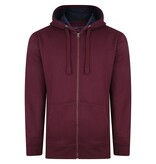 KAM Große Größen Burgundyl Kapuzen-Sweatjacke 2XL-8XL