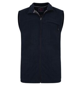 KAM Große Größen Navy Gepolsterte Fleece-Bodywarmer