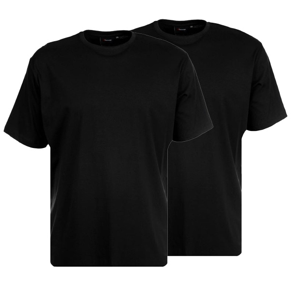 Espionage Schwarzes T-Shirt in Übergröße (2 pack)  2XL -8XL