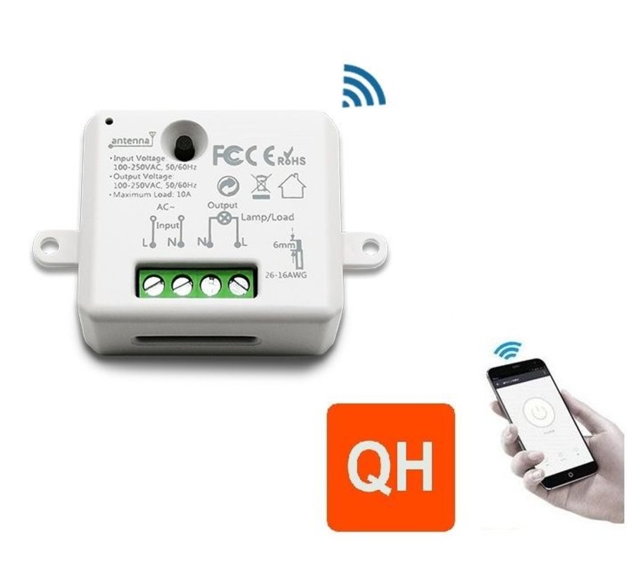 QH-Smart schakelaar inbouw WiFI - Bediening via smartphone