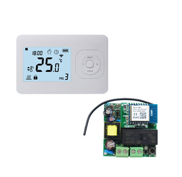 Quality Heating QH Basic draadloze programmeerbare thermostaat inclusief mini inbouw ontvanger