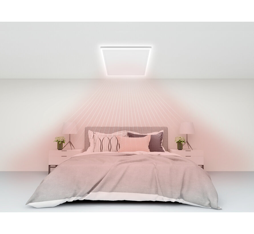 Tweede kans QH remote control infraroodpaneel wit met led verlichting 700Watt - 912