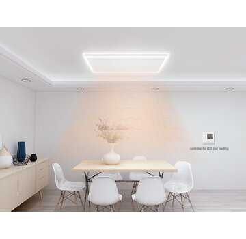 Tweede kans QH remote control infraroodpaneel wit met led verlichting 700Watt - 912