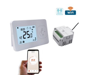 Quality Heating QH-Basic WiFi white thermostaat inclusief inbouw ontvanger