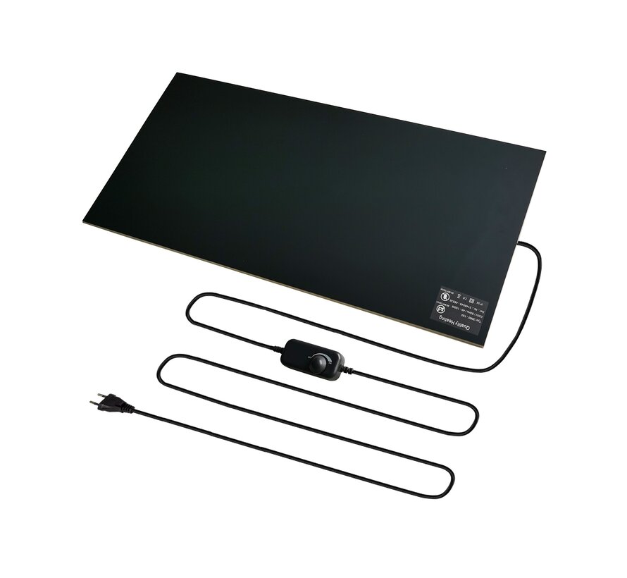 Infrarood bureau verwarming fiber plaat zelf plakkend 150Watt inclusief dimmer