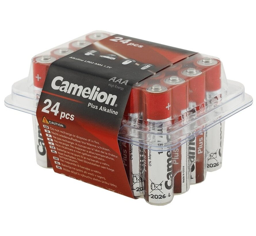 CAMELION AlkalinePlus Typ AAA Voordeelpack 24 suks