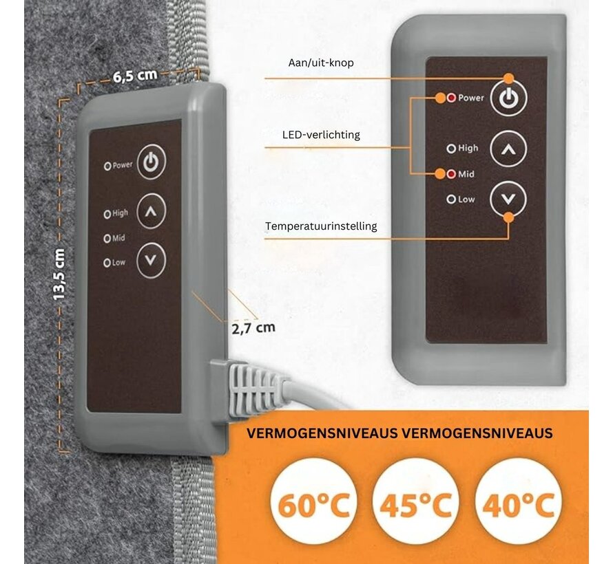 Vouwbaar mobiel infraroodpaneel met 3 warmtestanden - 165W