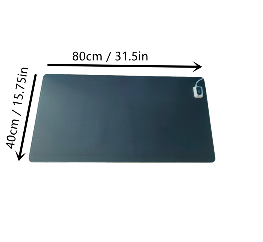 QH-BV Serie infrarood bureau-onderlegger zwart 40 x 80 cm vermogen instelbaar