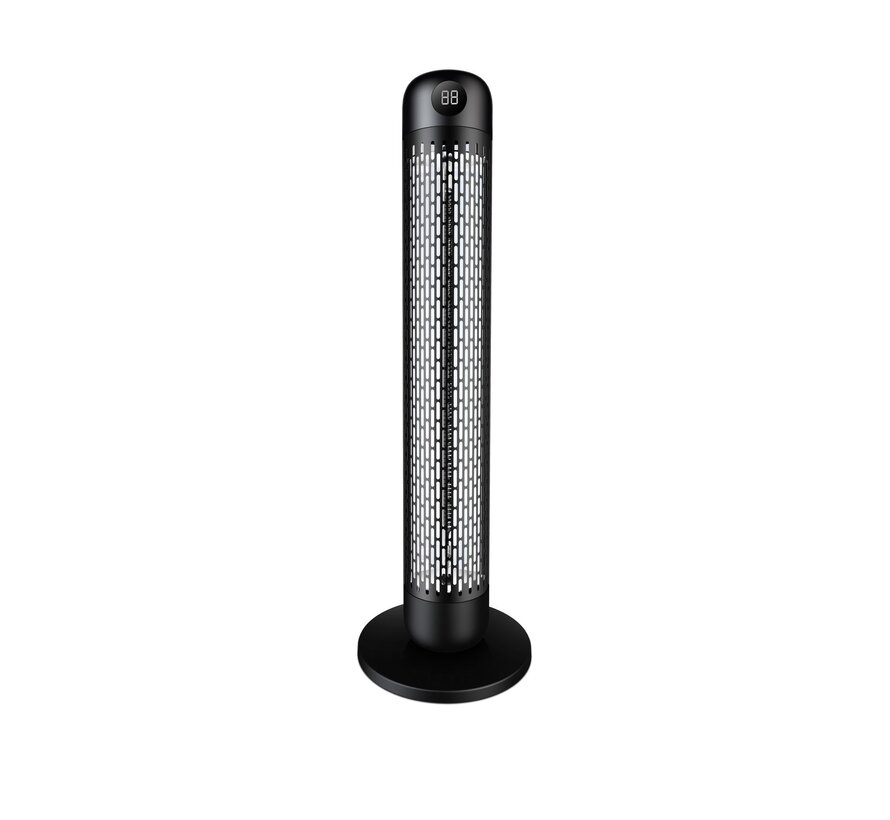 Verplaatsbare infrarood carbon heater 2000Watt met afstandsbediening