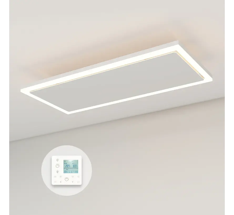 QH-InfraGlow Serie Wifi infraroodpaneel met led verlichting 93x39 cm 1150watt