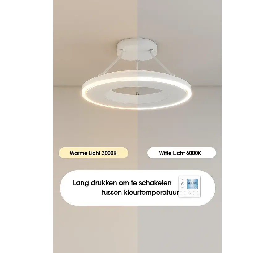QH-GlowRing Serie Wifi infraroodpaneel met led verlichting 60 cm 1000watt