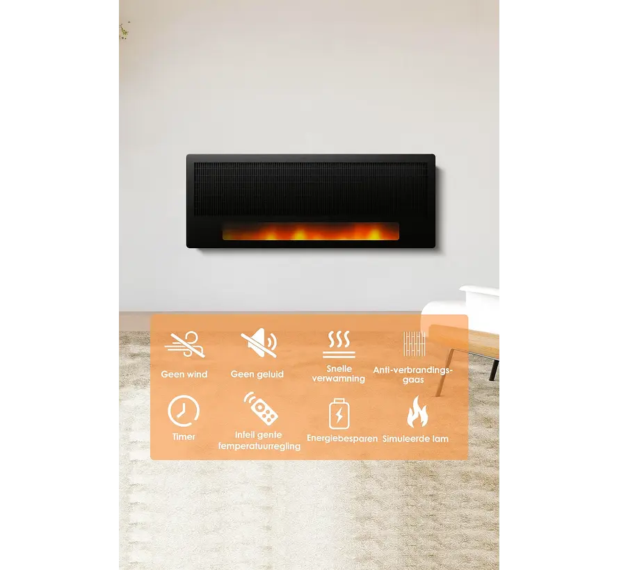 Flamara Infrarood paneel haard LED 2100Watt