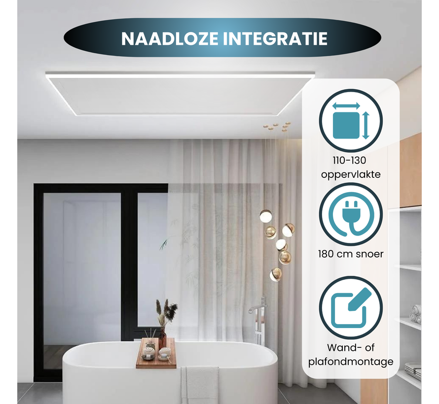 QH-HL Serie infraroodpaneel met led verlichting 63x 65,5 cm 400Watt