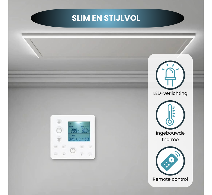 QH-HL Serie infraroodpaneel met led verlichting 63x 65,5 cm 400Watt