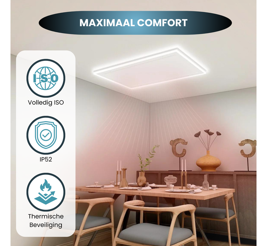 QH-HL Serie infraroodpaneel met led verlichting 63x 65,5 cm 400Watt