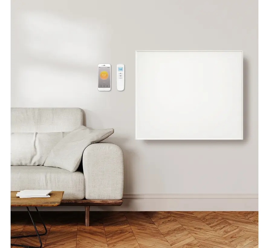 QH-SP Wifi remote control verplaatsbaar infraroodpaneel 350, 450 en 700Watt