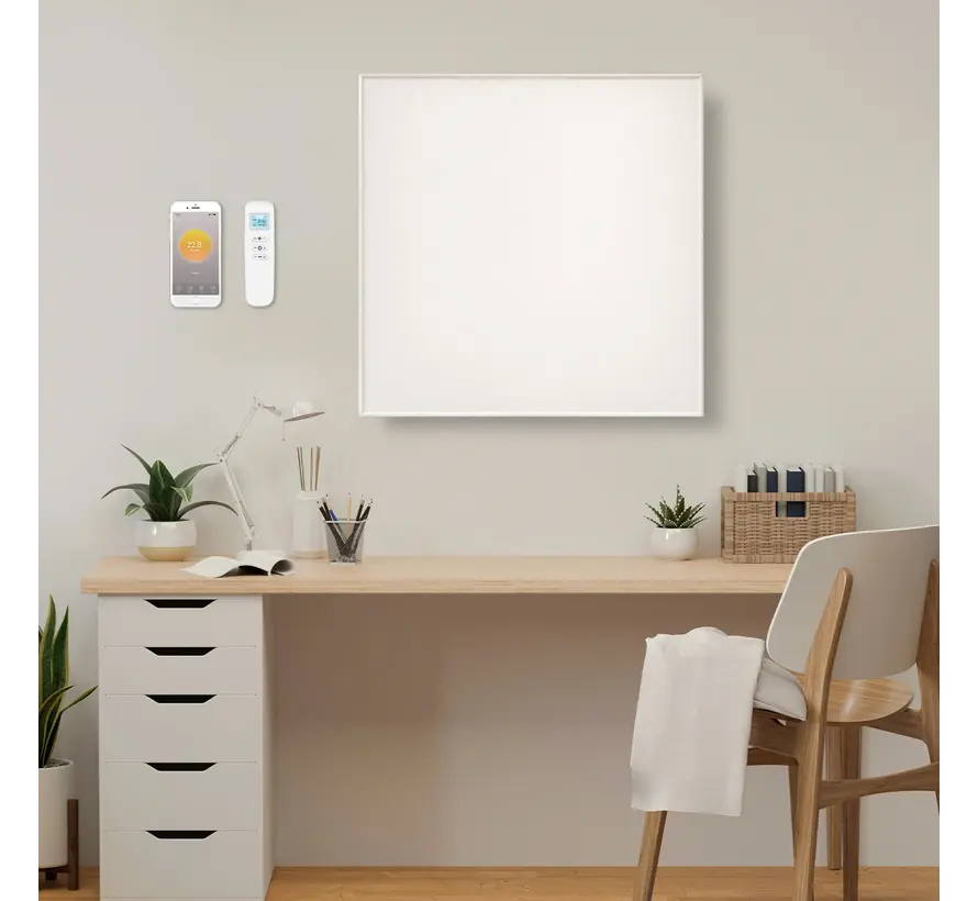 QH-SP Wifi remote control verplaatsbaar infraroodpaneel 350, 450 en 700Watt