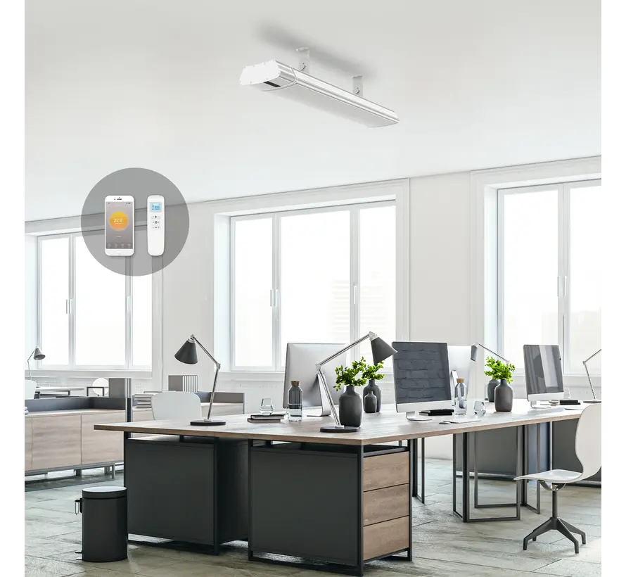 Infrarood terrasverwarmer Whitewarm Wifi 1800 - 2400Watt