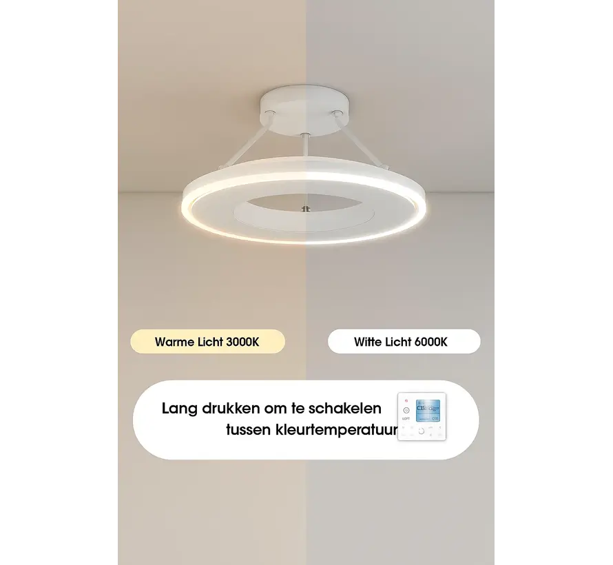 QH-GlowRing Serie infraroodpaneel met led verlichting 60 cm 1000watt