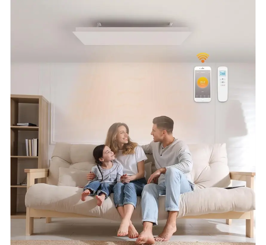 QH-ThermoAura Serie Wifi infraroodpaneel 1250watt 61x62 cm