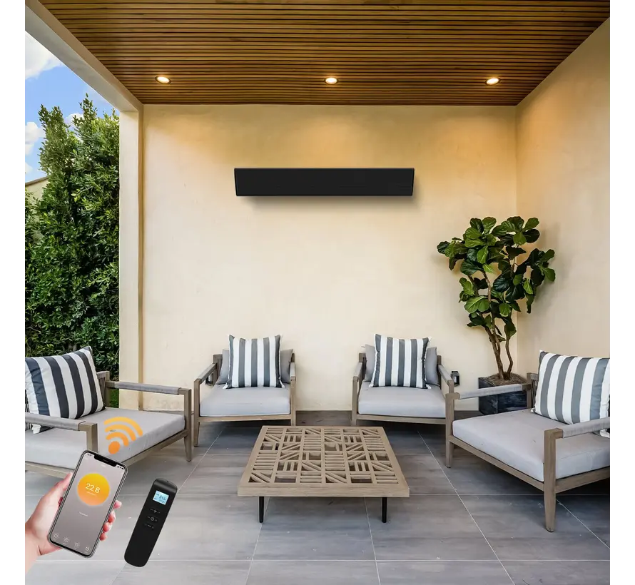 Infrarood terrasheater Thermolux met wifi en thermostaat