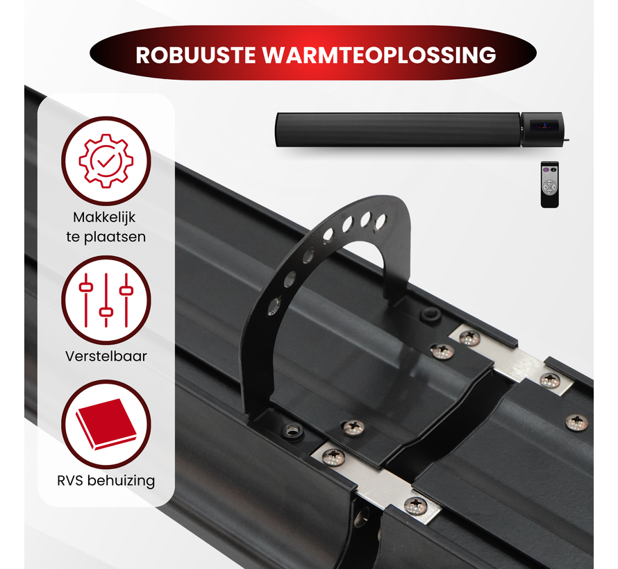 Infrarood terrasheater Caleo Wifi met afstandsbediening